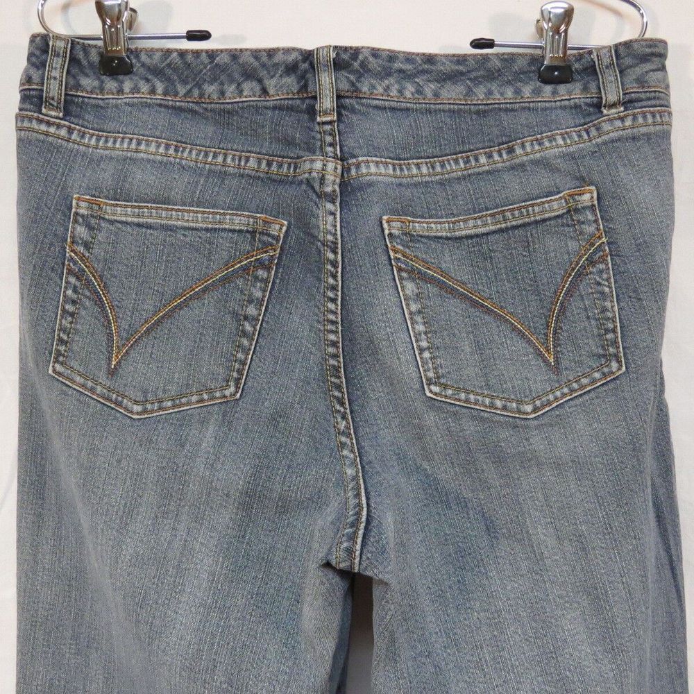 Venezia Jeans Stretch Yellow Dot Stretch‎ Bootcut Size 2 Petite